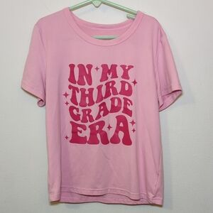 "In My Third Grade Era" Pink T-shirt Swifty-themed Girls Size 130 / US Size 8